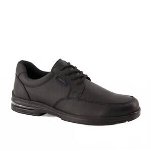 NEW FERRATO men's professional flat leather shoes in black